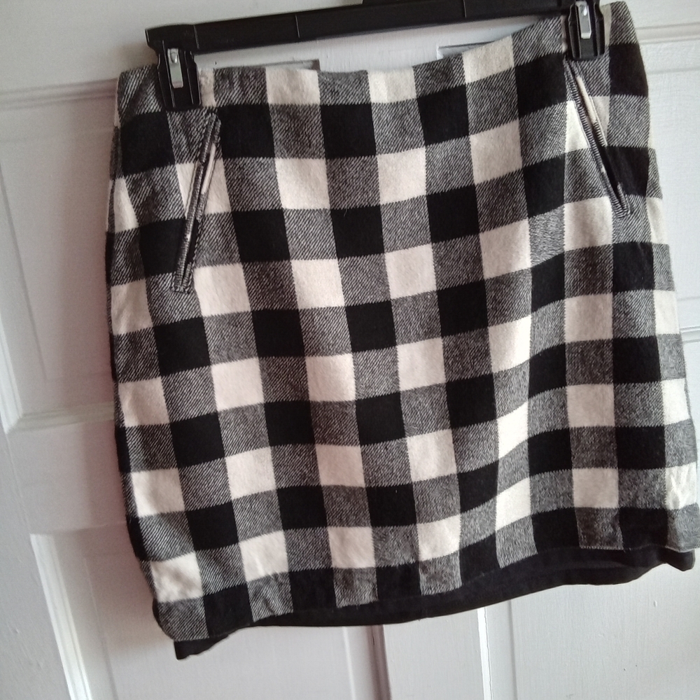 Talbots Size Small Petite Buffalo Check Mini Skirt